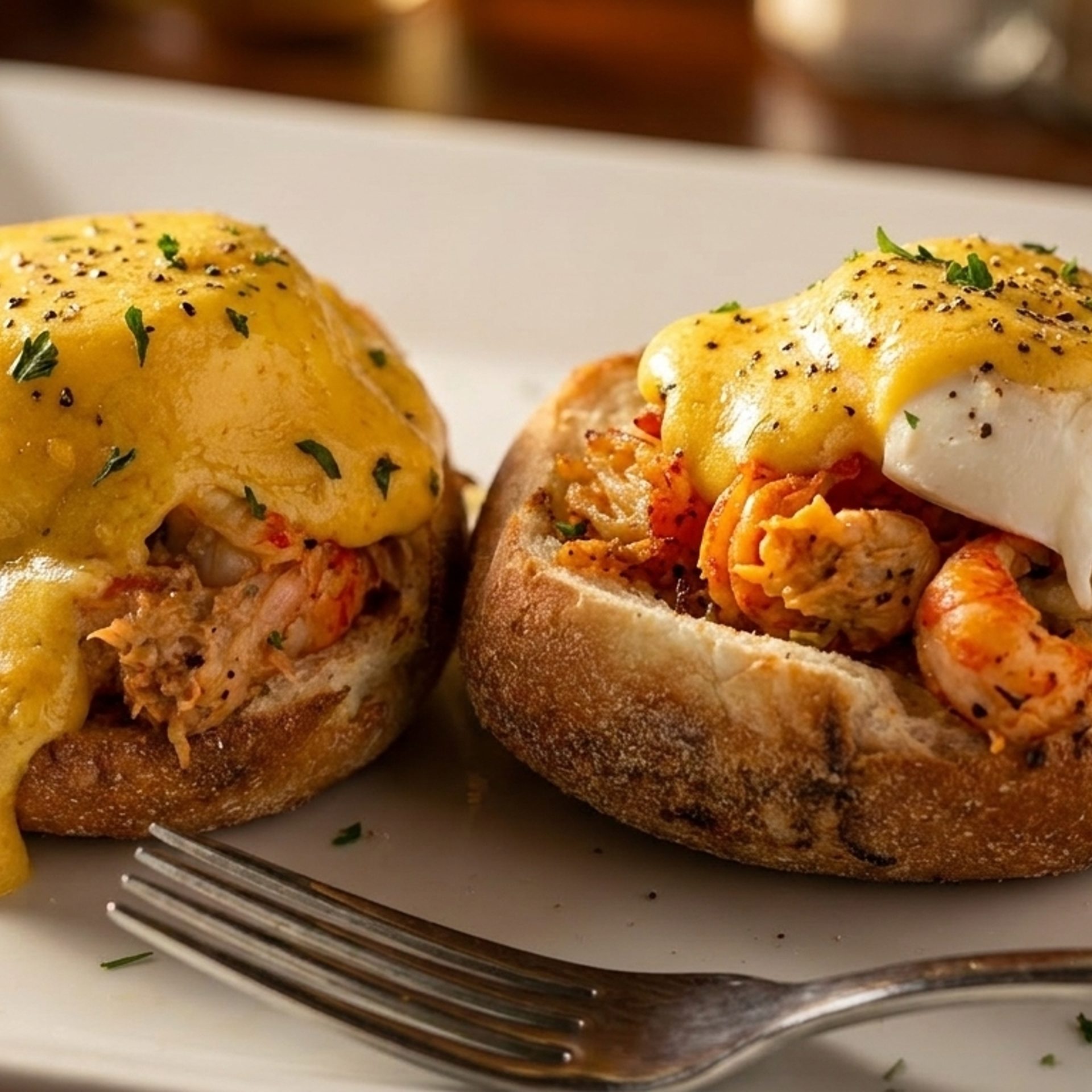 Shrimp & Grits, Eggs Benedict