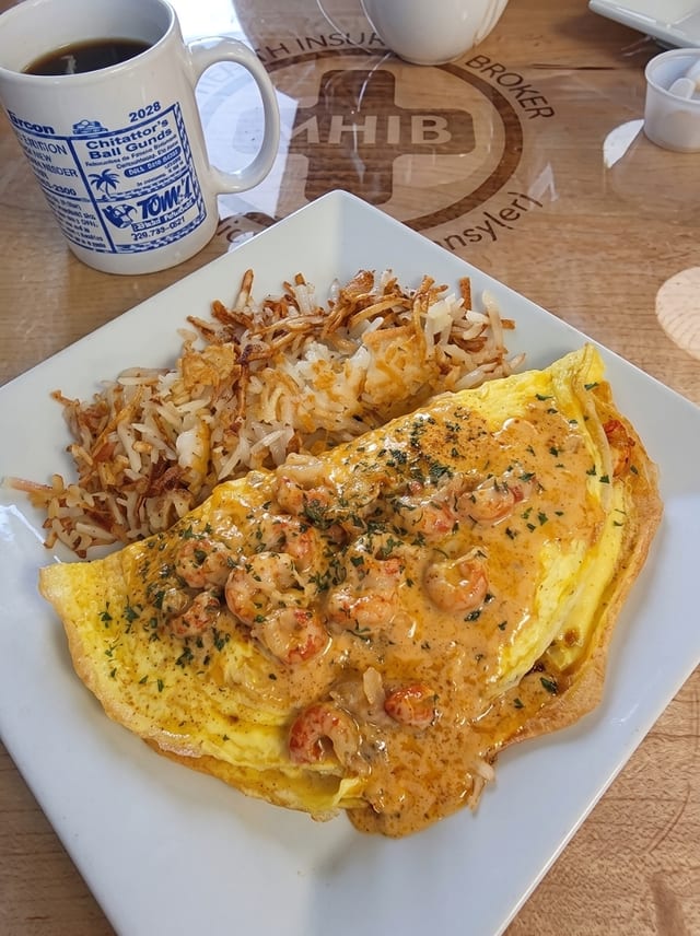 Crawfish Omelet.